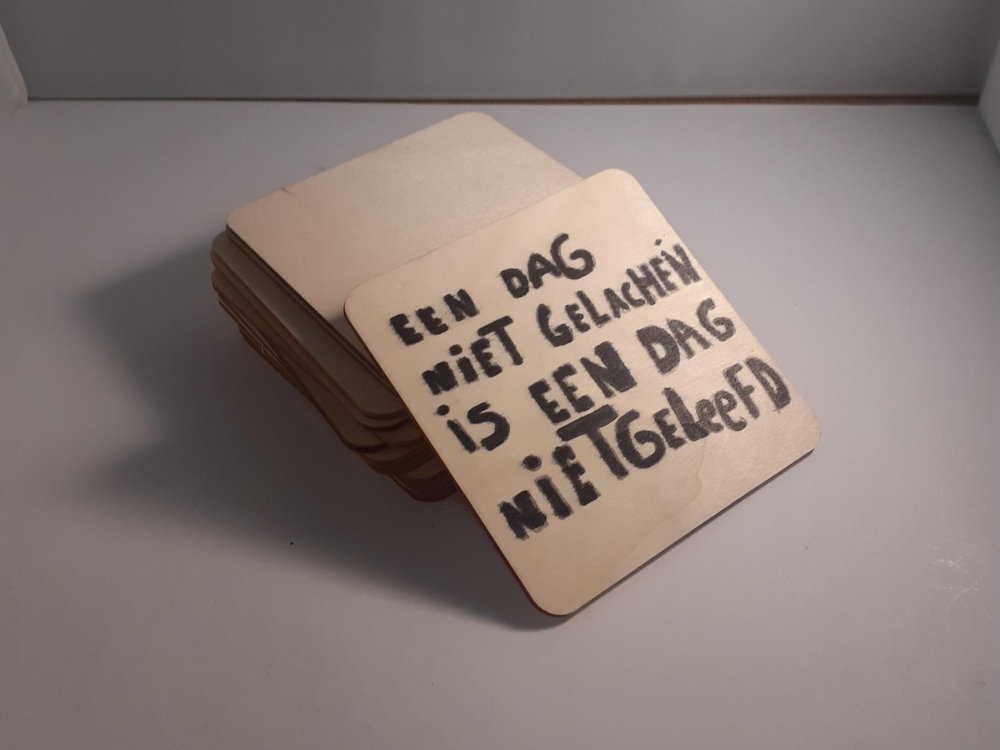 Matthias & Evan - Houten plaatjes/tegeltjes