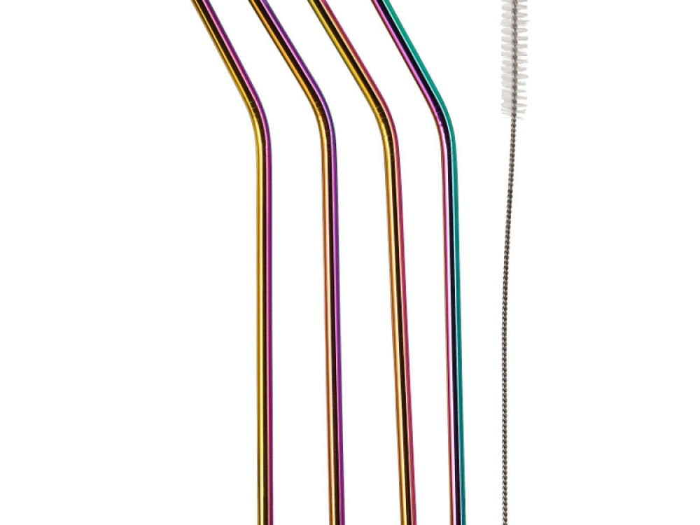 gekleurde ijzeren rietjes