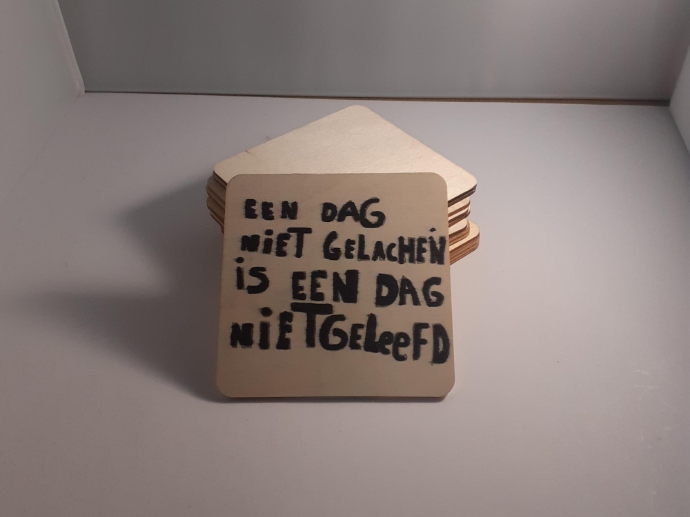 Matthias & Evan - Houten plaatjes/tegeltjes