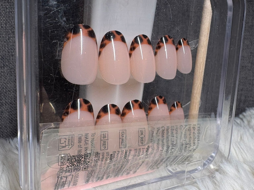 Tijger print french nagels