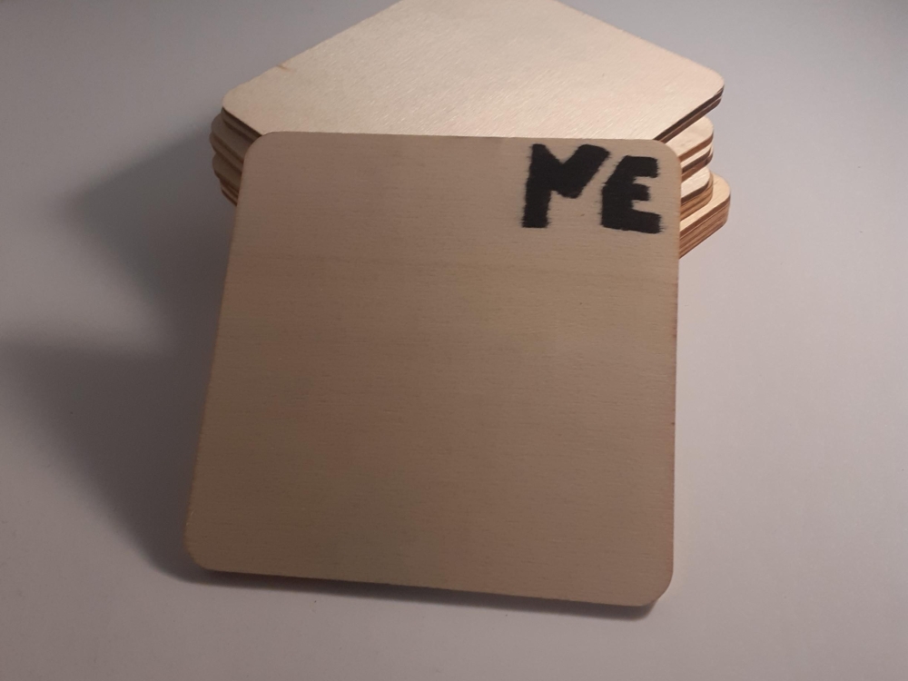 Matthias & Evan - Houten plaatjes/tegeltjes