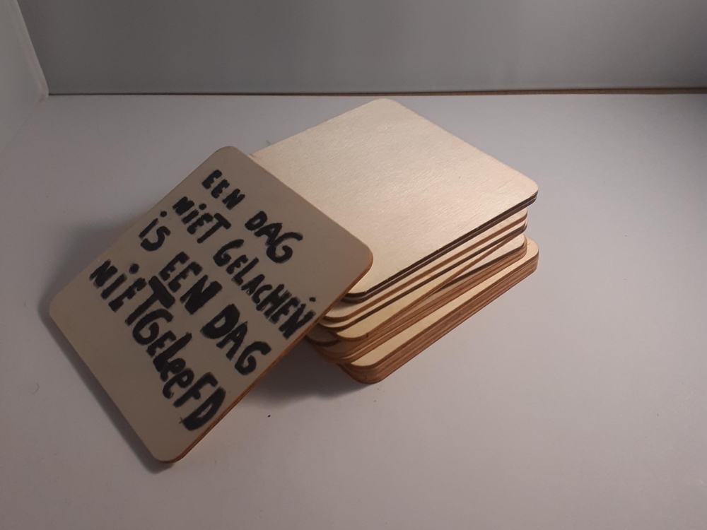 Matthias & Evan - Houten plaatjes/tegeltjes