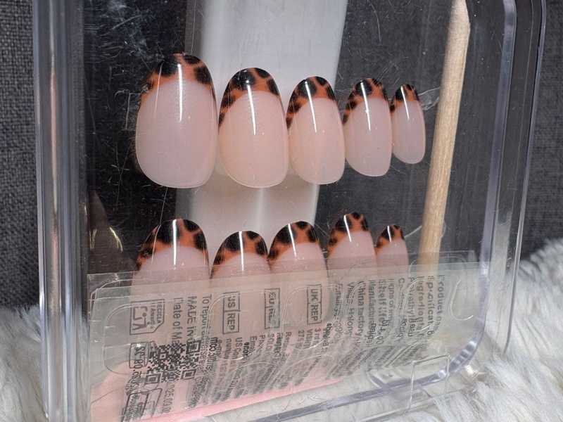 Tijger print french nagels